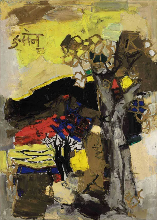 *Black_Hill*_(1964)-_M.F._Husain's_Painting,_Unframed_Canvas_Print,_Wall_Decor,_Multicolour