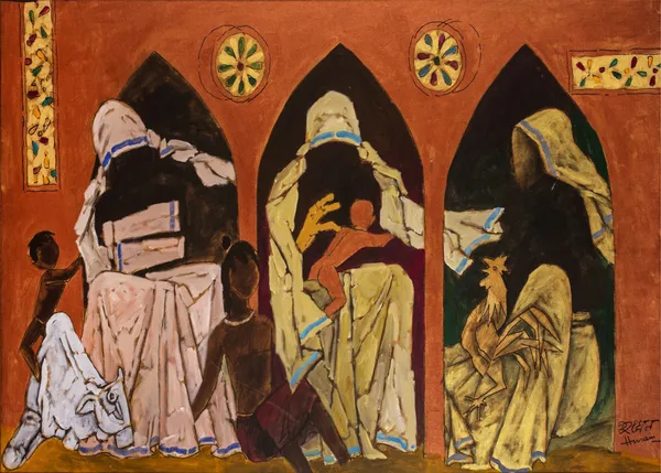 *Mother_Teresa-_Goddess_of_Love*-_M.F._Husain's_Painting,_Unframed_Canvas_Print,_Wall_Decor,_Multicolour