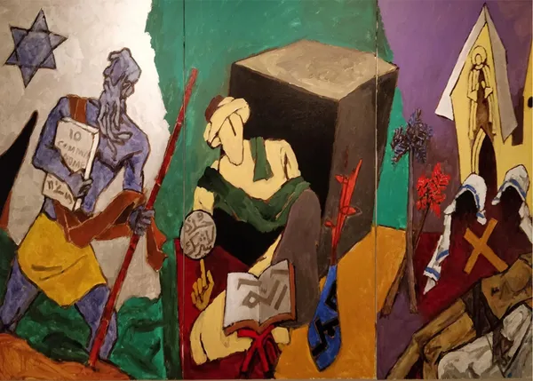 *The_Spirit_of_India*-_M.F._Husain's_Painting,_Unframed_Canvas_Print,_Wall_Decor,_Multicolour