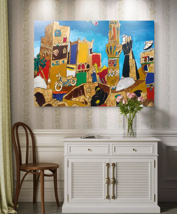 *The_Culture_-_2*-_M.F._Husain's_Painting,_Unframed_Canvas_Print,_Wall_Decor,_Multicolour