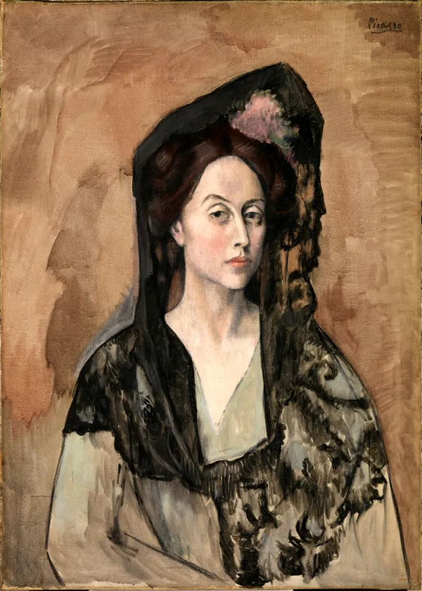 *Portrait_of_Madame_Canals*_(1905),_A_Painting_by_Picasso,_Unframed_Canvas_Print,_Multicolor
