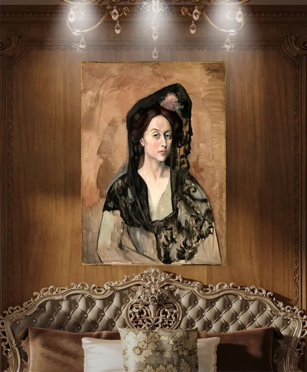 *Portrait_of_Madame_Canals*_(1905),_A_Painting_by_Picasso,_Unframed_Canvas_Print,_Multicolor