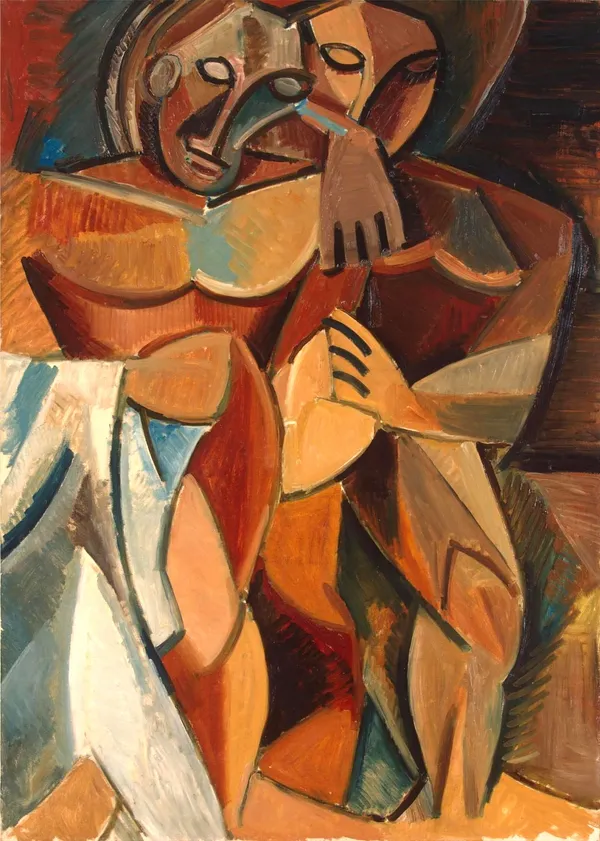 *Friendship*_(1908),_A_Painting_by_Picasso,_Unframed_Canvas_Print,_Multicolor