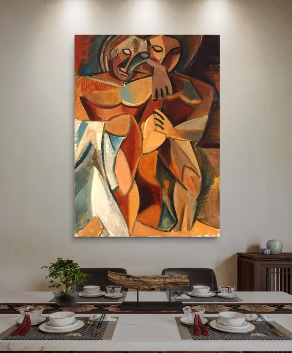*Friendship*_(1908),_A_Painting_by_Picasso,_Unframed_Canvas_Print,_Multicolor