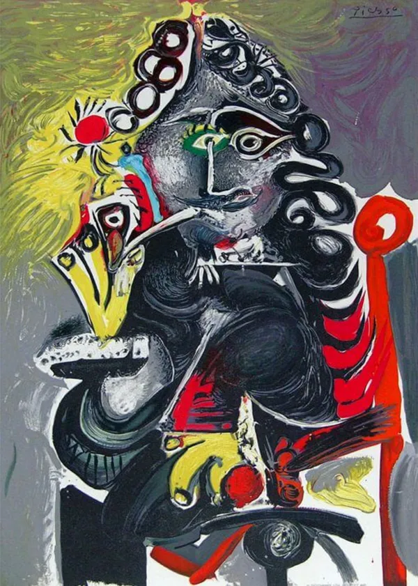 *The_Musketeer*_(1967),_A_Painting_by_Picasso,_Unframed_Canvas_Print,_Multicolor