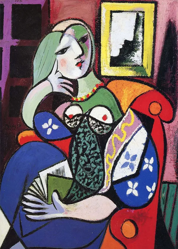 *woman_with_a_book*_(1932),_A_Painting_by_Picasso,_Unframed_Canvas_Print,_Multicolor