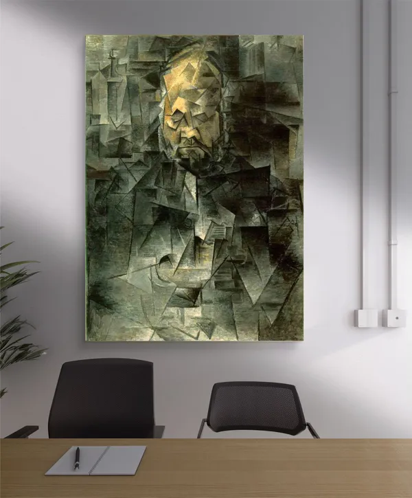 *Portrait_of_Ambroise_Vollard*_(1910),_A_Painting_by_Picasso,_Unframed_Canvas_Print,_Multicolor