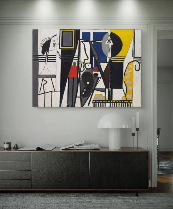 *Painter_and_Model*_(1928),_A_Painting_by_Picasso,_Unframed_Canvas_Print,_Multicolor