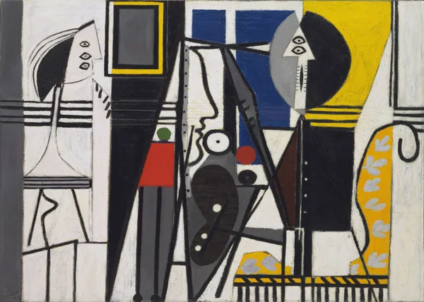 *Painter_and_Model*_(1928),_A_Painting_by_Picasso,_Unframed_Canvas_Print,_Multicolor