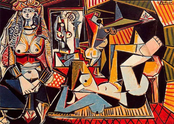 *The_Women_of_Algiers*_(1955),_A_Painting_by_Picasso,_Unframed_Canvas_Print,_Multicolor