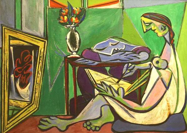 *The_Muse*_(1935),_A_Painting_by_Picasso,_Unframed_Canvas_Print,_Multicolor