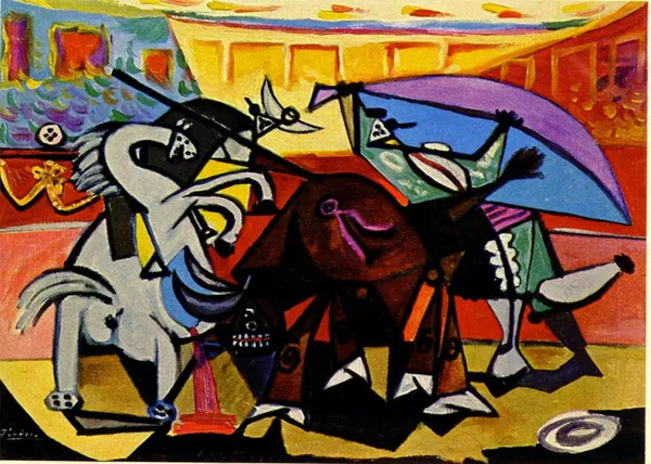 Bullfight_4,_A_Painting_by_Picasso,_Unframed_Canvas_Print,_Multicolor