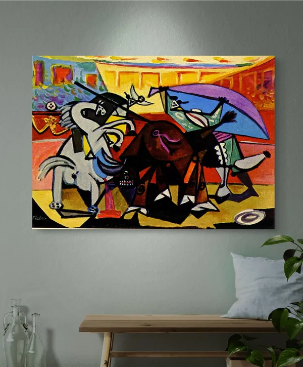 Bullfight_4,_A_Painting_by_Picasso,_Unframed_Canvas_Print,_Multicolor