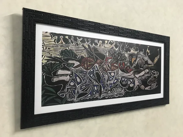 Joy_of_Living_&_Young_Ladies_on_the_Seine�_River,_Paintings_by_Pablo_Picasso,_Framed,_Set_of_2,_,_Multicolor