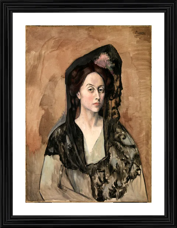 Portrait_of_Madame_Canals_1905,_A_Painting_by_Pablo_Picasso,_Framed,_Wall_Decor,_Multicolor