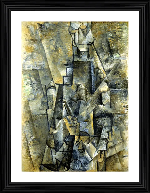 Man_with_A_Clarinet_1911,_A_Painting_by_Pablo_Picasso,_Framed,_Wall_Decor,_Multicolor