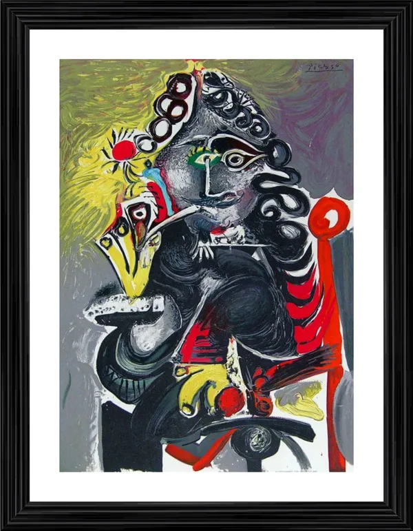 The_Musketeer_1967,_A_Painting_by_Pablo_Picasso,_Framed,_Wall_Decor,_Multicolor