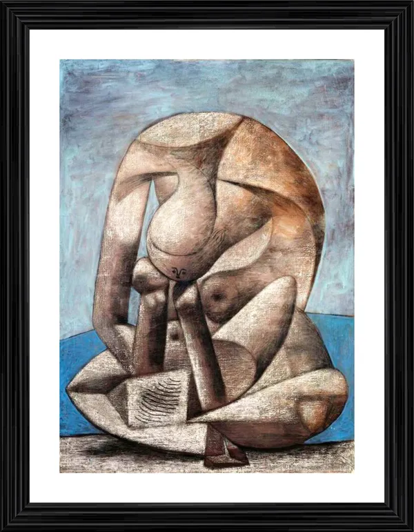 Woman_with_A_Book_1937,_A_Painting_by_Pablo_Picasso,_Framed,_Wall_Decor,_Multicolor
