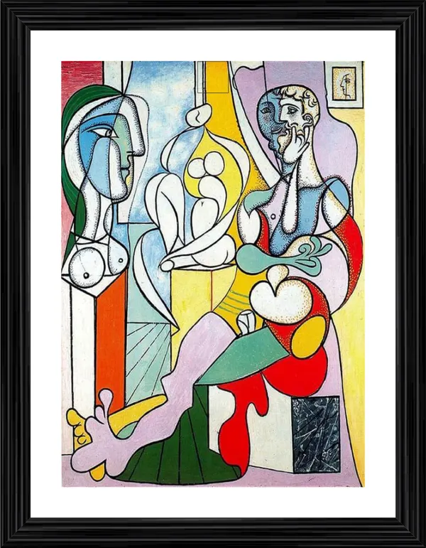 The_Sculptor_1931,_A_Painting_by_Pablo_Picasso,_Framed,_Wall_Decor,_Multicolor