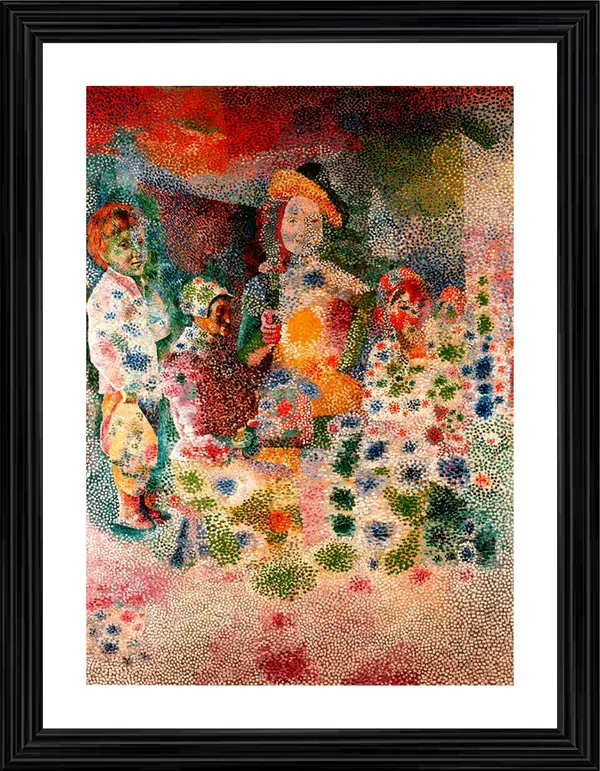 The_Peasants_Repast_1917,_A_Painting_by_Pablo_Picasso,_Framed,_Wall_Decor,_Multicolor