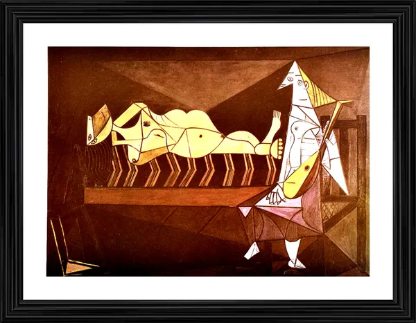 Aubade_1942,_A_Painting_by_Pablo_Picasso,_Framed,_Wall_Decor,_Multicolor