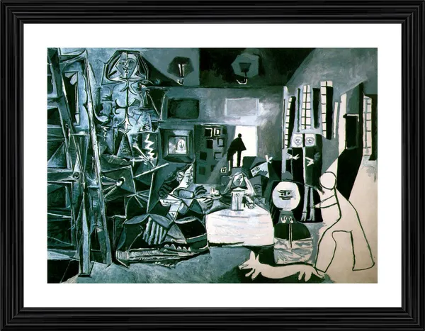 Las_Meninas_The_Maids_of_Honour_1957_,_A_Painting_by_Pablo_Picasso,_Framed,_Wall_Decor,_Multicolor