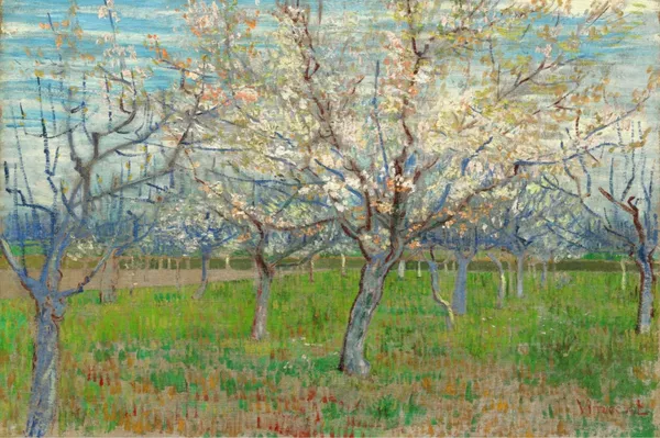 The_Pink_Orchard_1888,_A_Painting_by_Van_Gogh,_Framed_Canvas,_Wall_Decor,_Multicolor