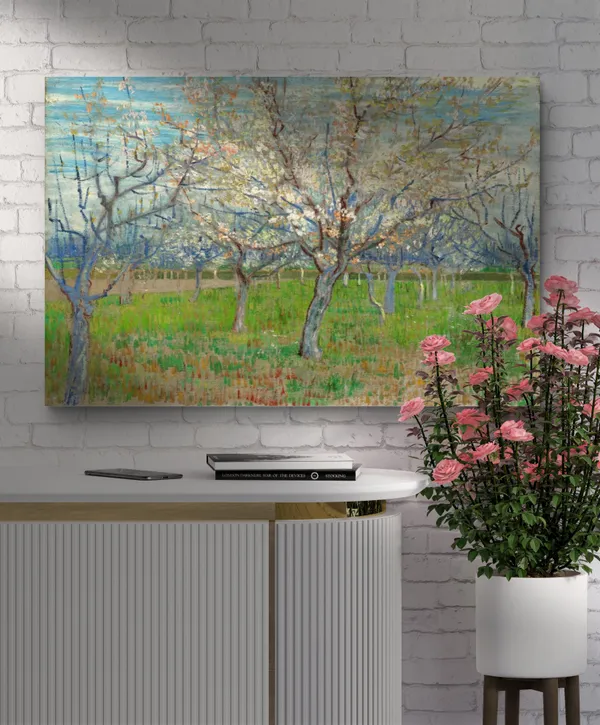 The_Pink_Orchard_1888,_A_Painting_by_Van_Gogh,_Framed_Canvas,_Wall_Decor,_Multicolor