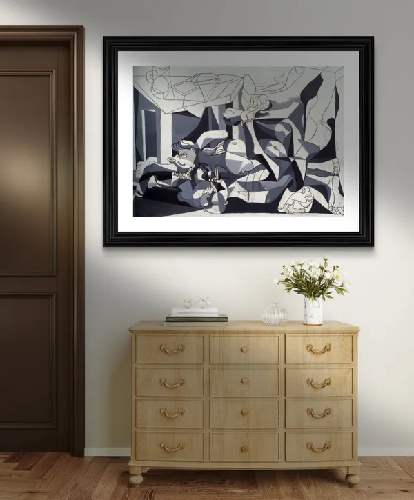 The_Charnel_House_1945,_A_Painting_by_Pablo_Picasso,_Framed,_Wall_Decor,_Multicolor