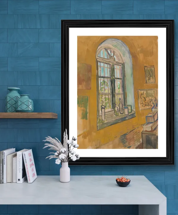 Window_in_The_Studio_1889,_A_Painting_by_Van_Gogh,_Framed,_Wall_Decor,_Multicolor