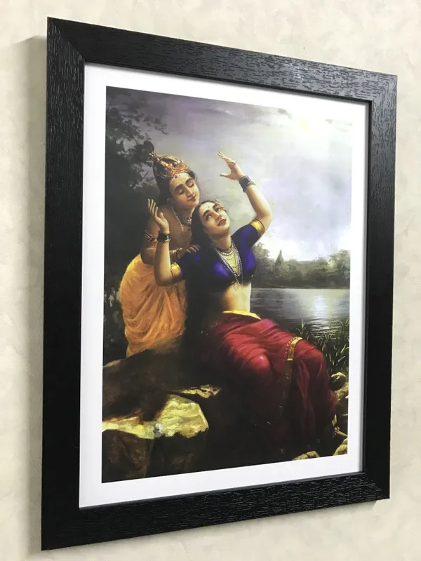 Radha-Krishna,_Raja_Ravi_Varma_Paintings,_Set_of_2,_Framed,_Multicolor