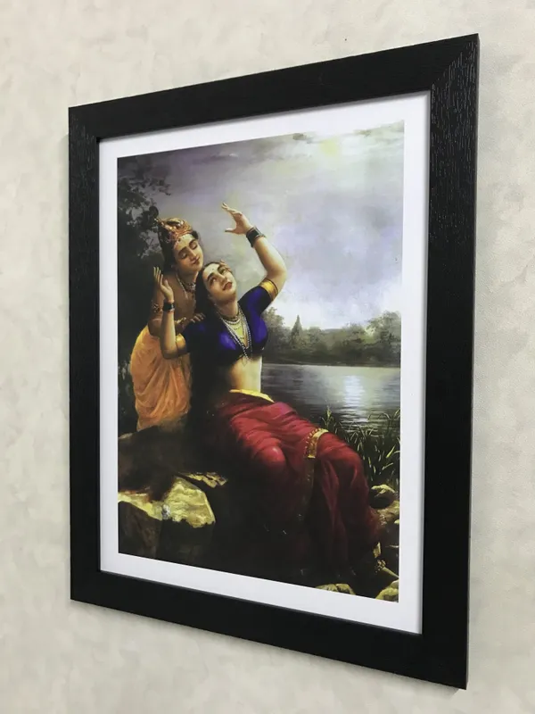 Radha-Krishna,_Raja_Ravi_Varma_Paintings,_Set_of_2,_Framed,_Multicolor