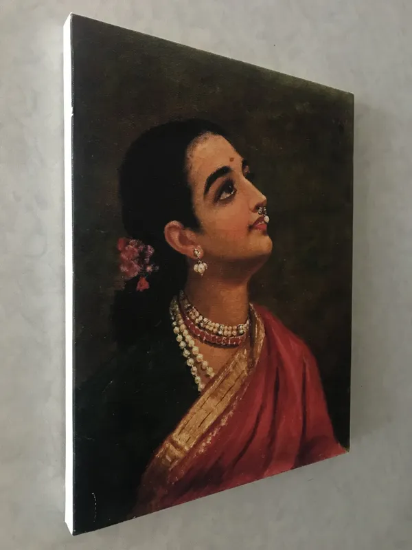 Mahashtrian_Lady_&_A_Stolen_Meeting,_Raja_Ravi_Varma_Paintings,_Set_of_2,_Framed_Canvas,_Multicolor