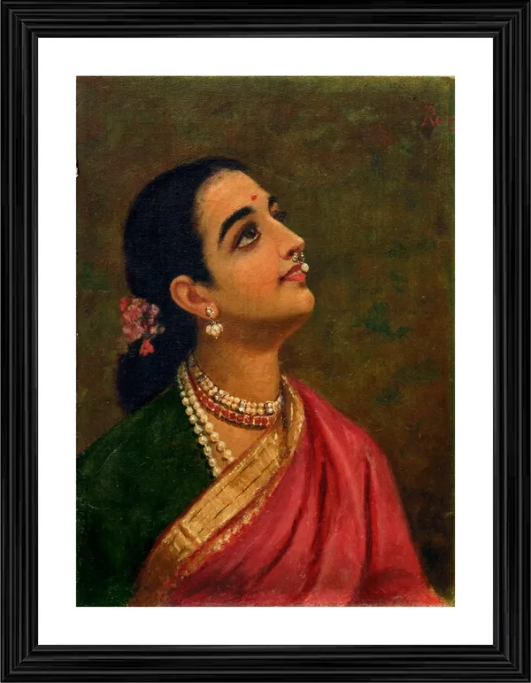 Maharashtrian_Woman_(1891),_A_Raja_Ravi_Varma_Painting,_Framed,_Wall_Decor,_Multicolor