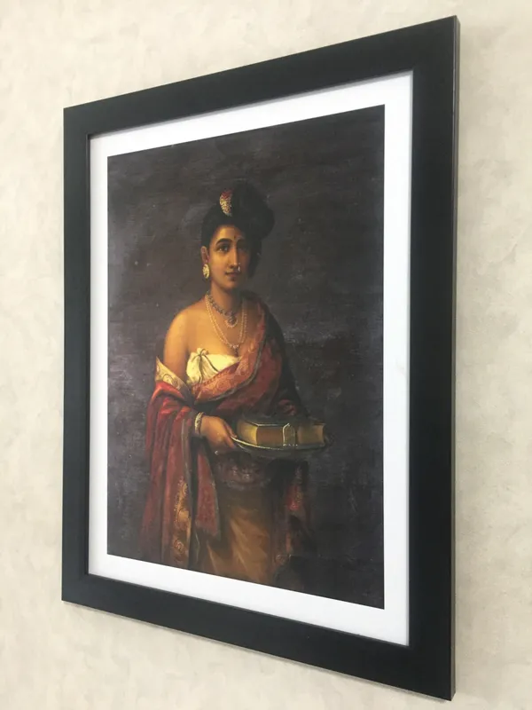 The_Maharani_of_Travancore,_1887,_A_Raja_Ravi_Varma_Painting,_Framed,_Wall_Decor,_Multicolor