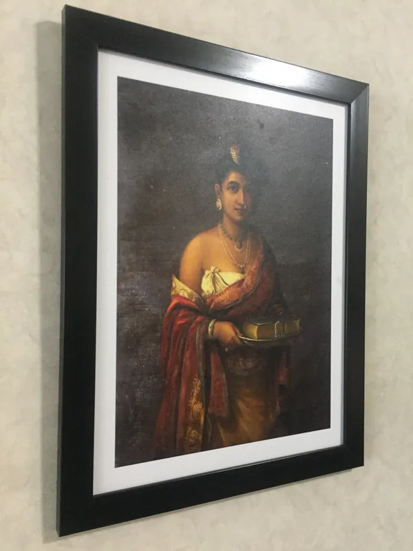 The_Maharani_of_Travancore,_1887,_A_Raja_Ravi_Varma_Painting,_Framed,_Wall_Decor,_Multicolor
