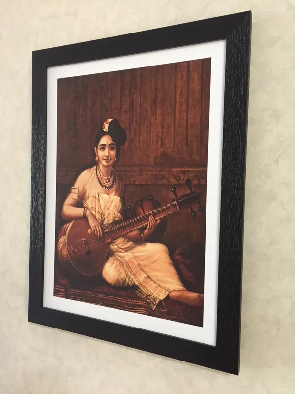 Malabar_Lady_with_Veena,_1900,_A_Raja_Ravi_Varma_Painting,_Framed,_Wall_Decor,_Multicolor