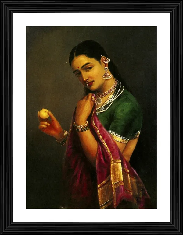 Lady_with_A_Fruit,_1893,_A_Raja_Ravi_Varma_Painting,_Framed,_Wall_Decor,_Multicolor
