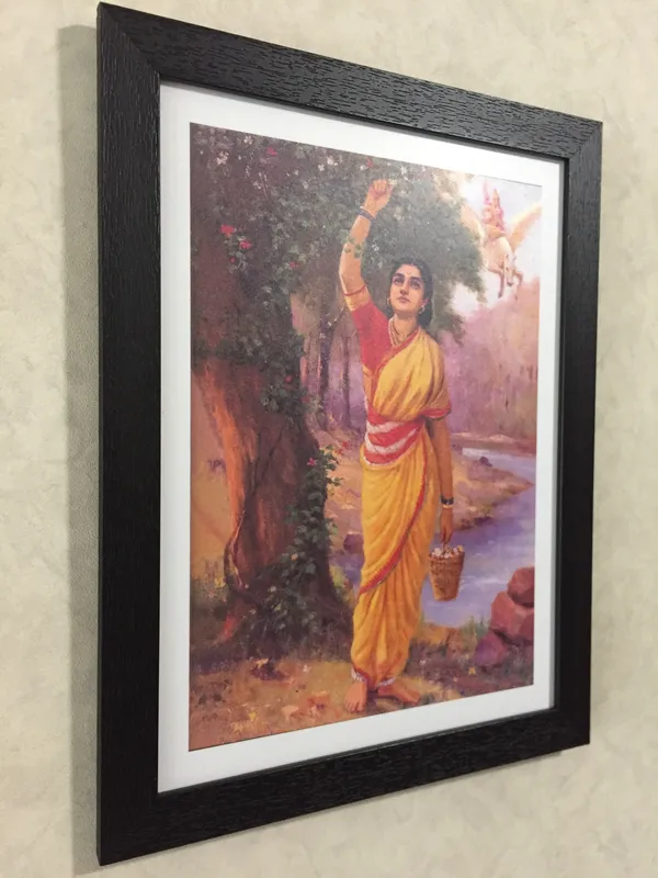 Ahalya_in_Upvan,_1900,_A_Raja_Ravi_Varma_Painting,_Framed,_Wall_Decor,_Multicolor
