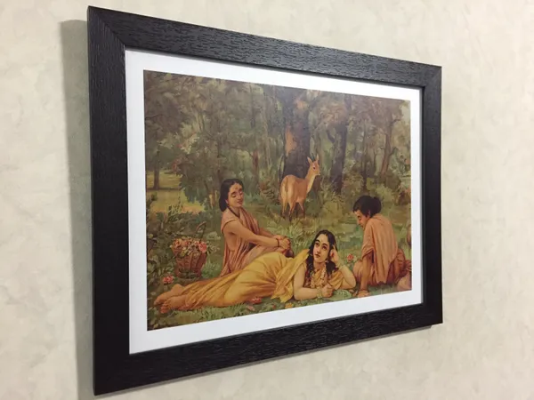 Shakuntala_writes_a_Letter_to_Dushyant,_1876,_A_Raja_Ravi_Varma_Painting,_Framed,_Multicolor