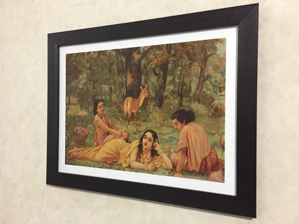 Shakuntala_writes_a_Letter_to_Dushyant,_1876,_A_Raja_Ravi_Varma_Painting,_Framed,_Multicolor
