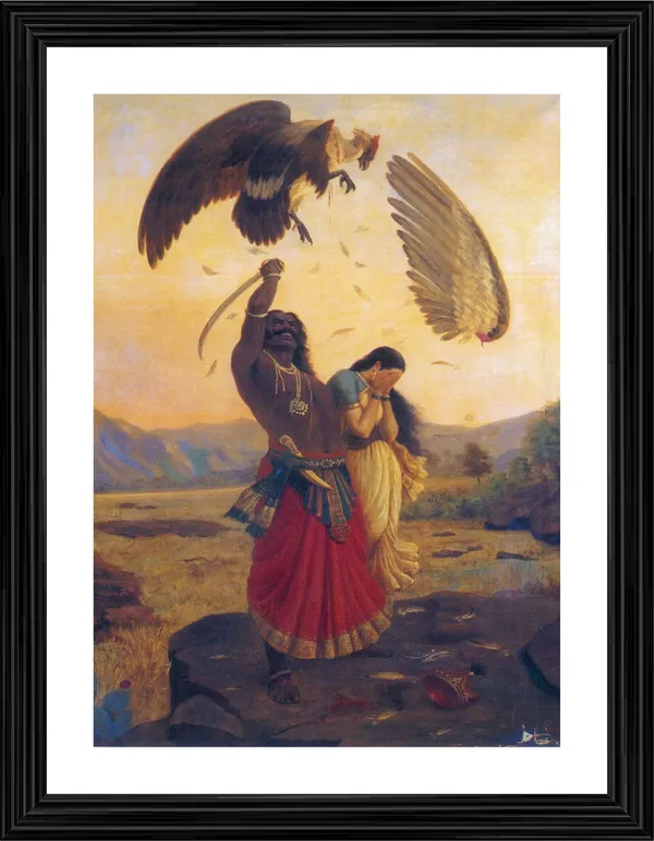 Ravan,_Seeta_and_Jatayu,_1890,_A_Raja_Ravi_Varma_Painting,_Framed,_Wall_Decor,_Multicolor