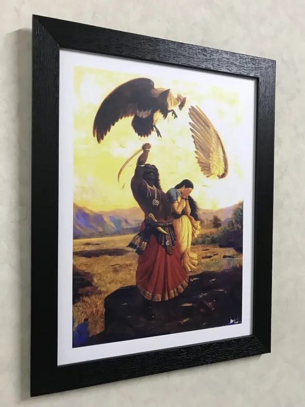 Ravan,_Seeta_and_Jatayu,_1890,_A_Raja_Ravi_Varma_Painting,_Framed,_Wall_Decor,_Multicolor