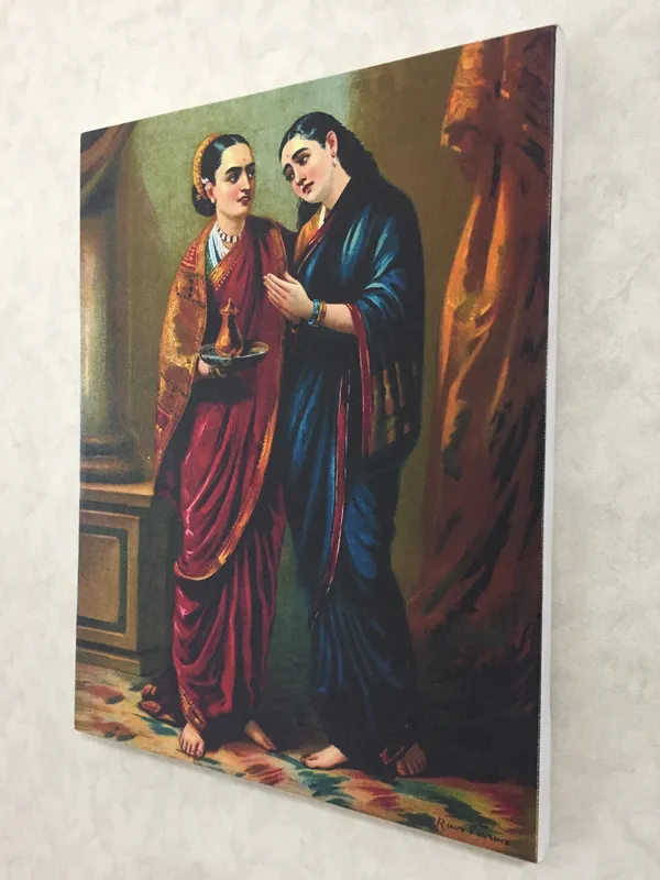 Draupadi_and_Sudeshna,_1896,_A_Raja_Ravi_Varma_Painting,_Framed_Canvas,_Wall_Decor,_Multicolor