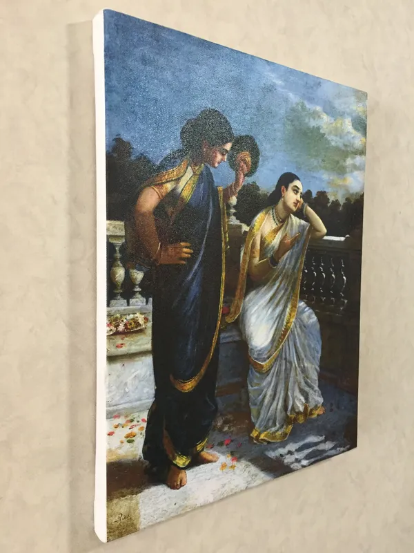 Damayanti_thinking_of_King_Nal,_1883,_A_Raja_Ravi_Varma_Painting,_Framed_Canvas,_Multicolor