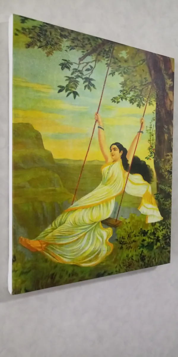 Mohini_on_a_Swing,_1894,_A_Raja_Ravi_Varma_Painting,_Framed_Canvas,_Wall_Decor,_Multicolor