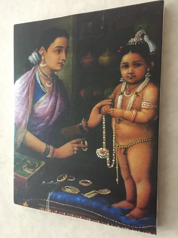 Yashoda_&_Bal-Krishna_with_Ornaments,_1879,_A_Raja_Ravi_Varma_Painting,_Framed_Canvas,_Multicolor