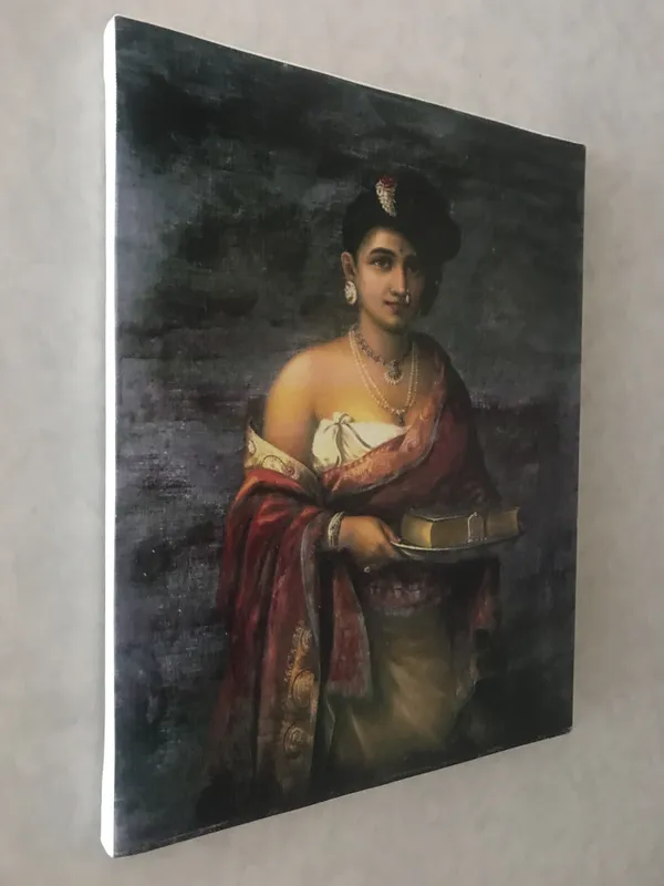 The_Maharani_of_Travancore_1887,_A_Raja_Ravi_Varma_Painting,_Framed_Canvas,_Wall_Decor,_Multicolor