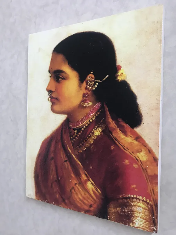 Lady_in_Crimson_Red_Saree,_1900,_A_Raja_Ravi_Varma_Painting,_Framed_Canvas,_Wall_Decor,_Multicolor