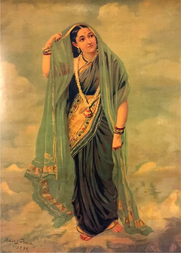 Rambha_(1896),_A_Raja_Ravi_Varma_Painting,_Unframed_Canvas_Print,_Multicolor